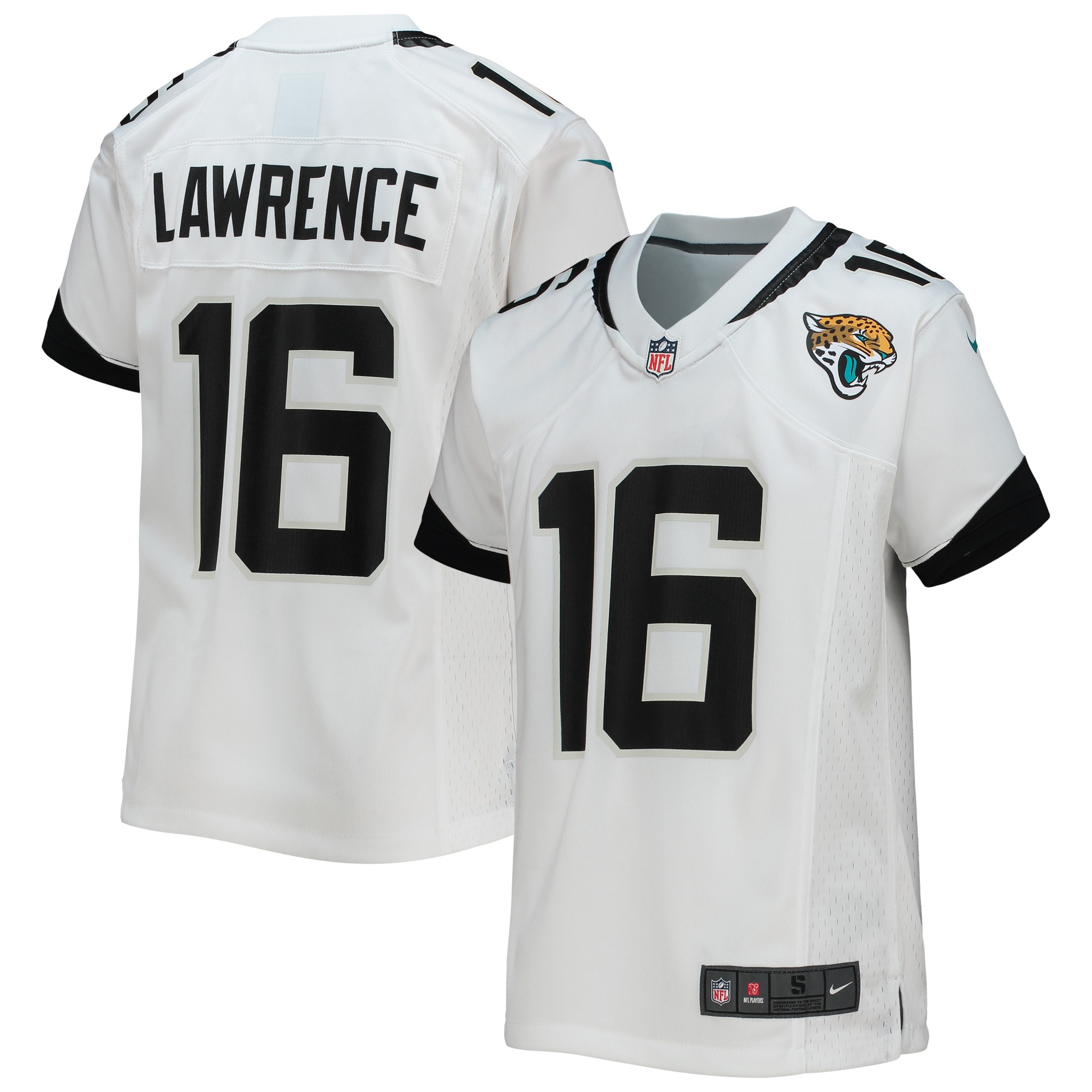 Youth Jacksonville Jaguars Trevor Lawrence White Game Jersey JS1528 nicesnker