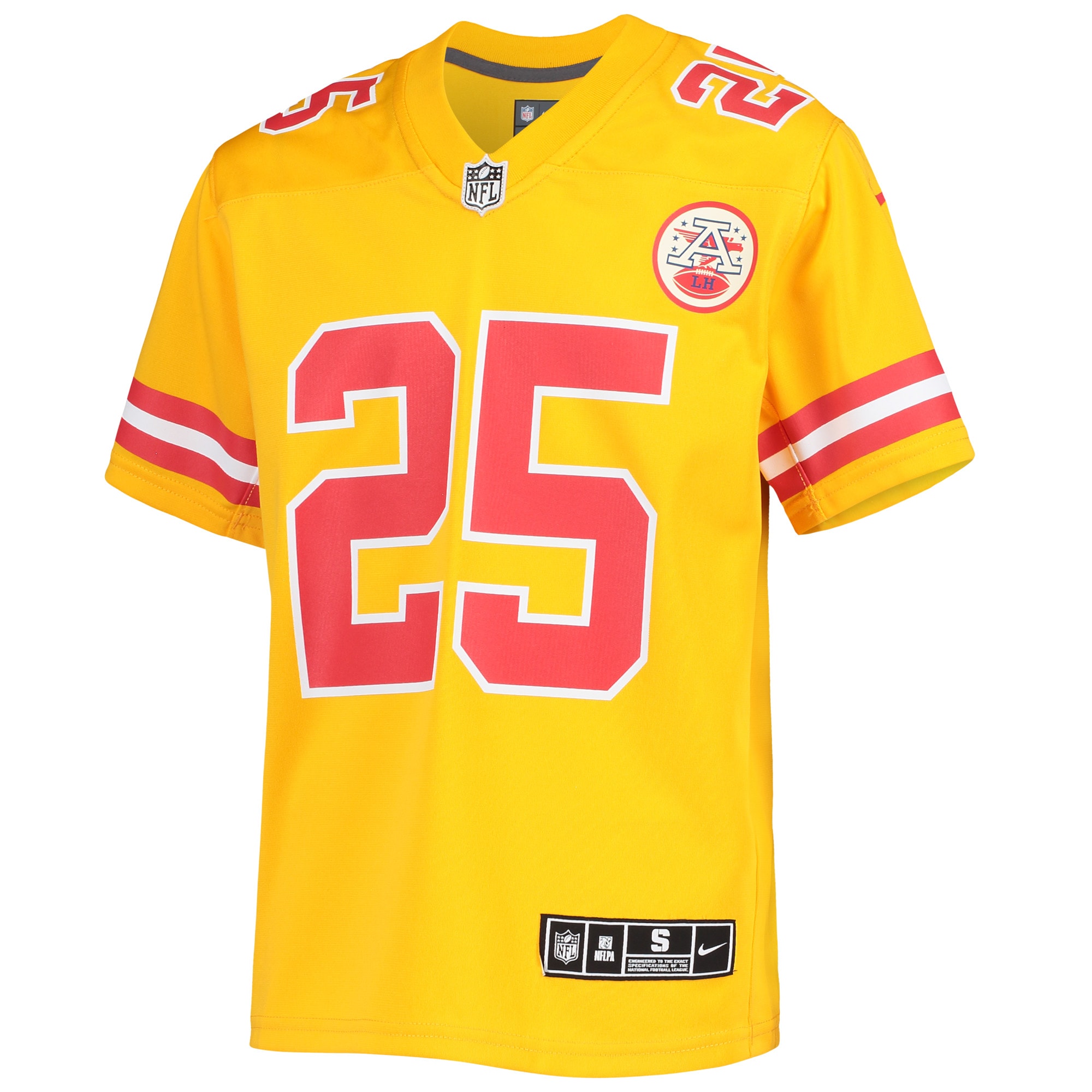 Youth Kansas City Chiefs Clyde Edwards-Helaire Gold Inverted Team Game Jersey JS6932 nicesnker - Image 2