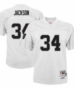 Youth Las Vegas Raiders Bo Jackson Mitchell & Ness White 1988 Retired Player Legacy Jersey JS1395 nicesnker
