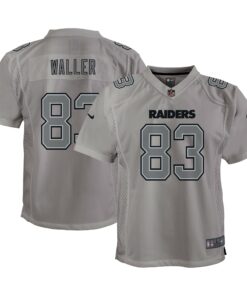 Youth Las Vegas Raiders Darren Waller Gray Atmosphere Game Jersey JS4199 nicesnker