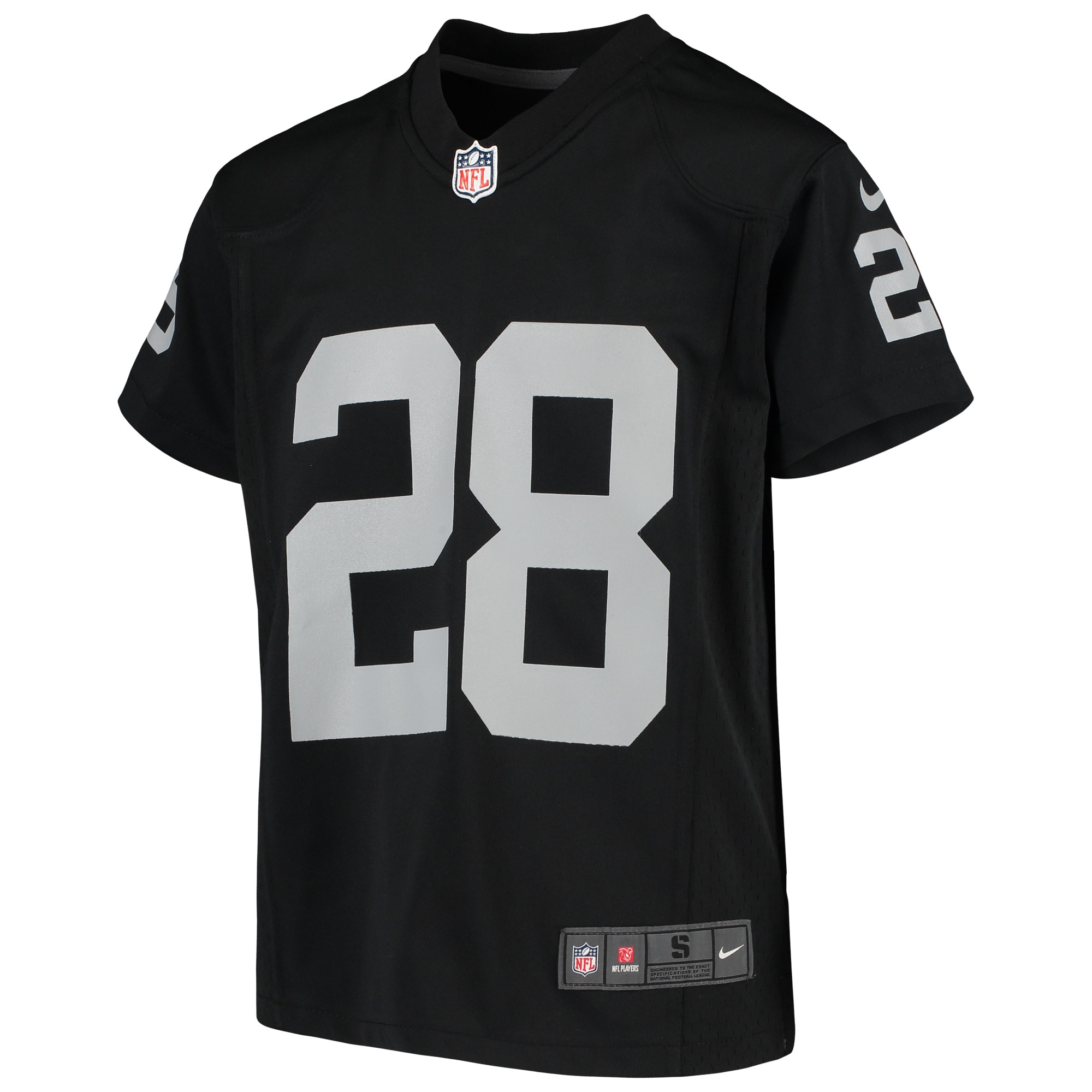 Youth Las Vegas Raiders Josh Jacobs Black Game Jersey JS3222 nicesnker - Image 2