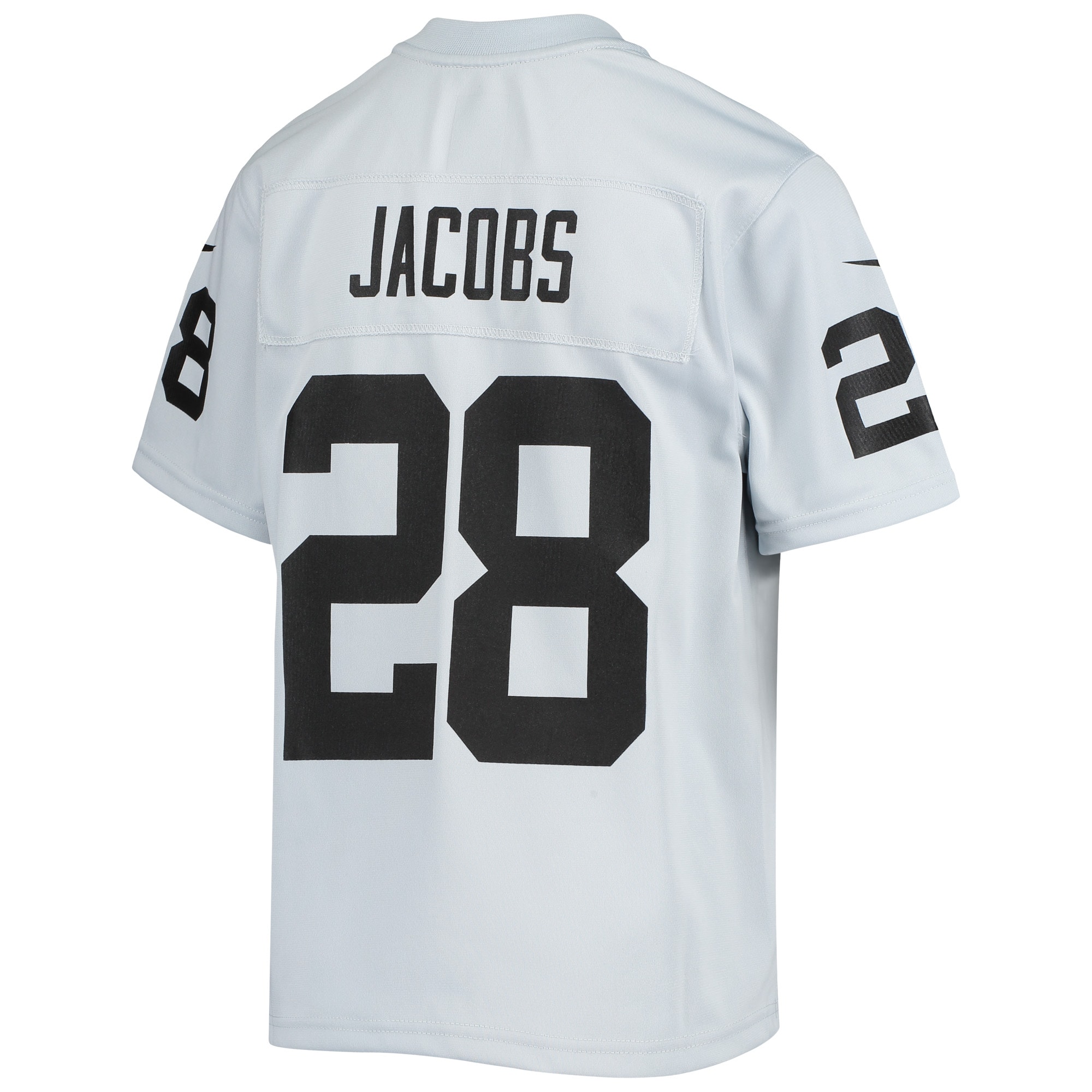 Youth Las Vegas Raiders Josh Jacobs Silver Inverted Team Game Jersey JS4765 nicesnker - Image 3