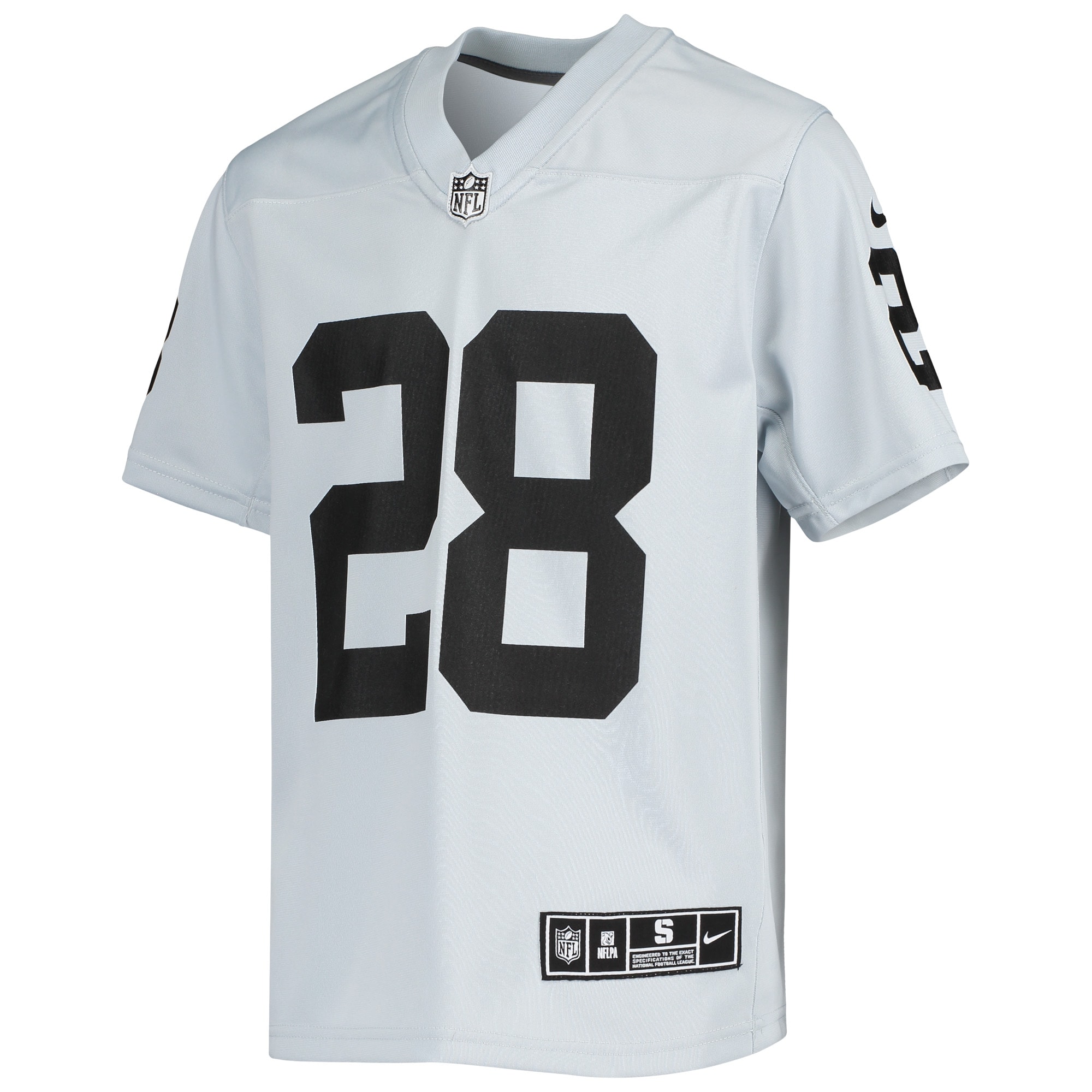 Youth Las Vegas Raiders Josh Jacobs Silver Inverted Team Game Jersey JS4765 nicesnker - Image 2