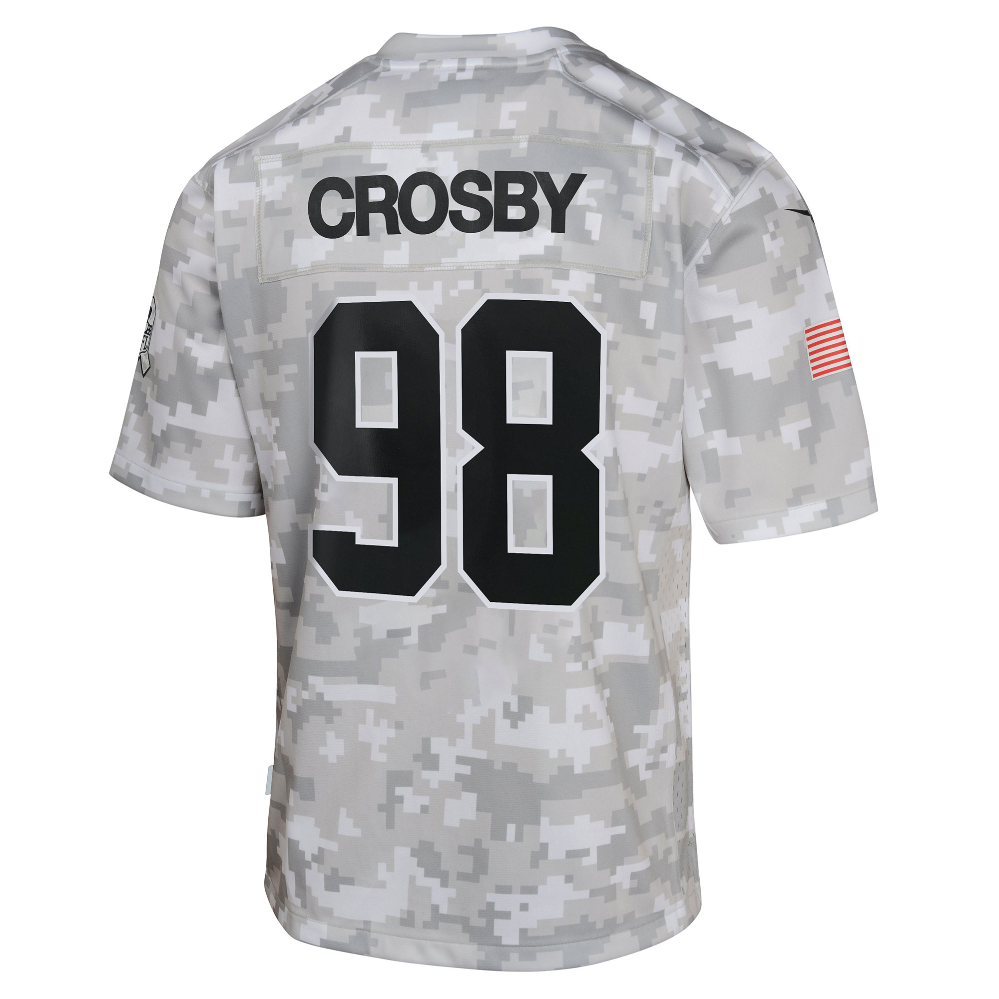 Youth Las Vegas Raiders Maxx Crosby Arctic Camo 2024 Salute to Service Game Jersey JS1839 nicesnker - Image 3