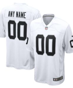 Youth Las Vegas Raiders White Team Custom Game Jersey JS1520 nicesnker
