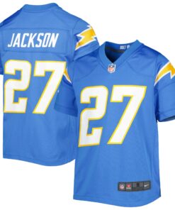 Youth Los Angeles Chargers JC Jackson Powder Blue Game Jersey JS6910 nicesnker