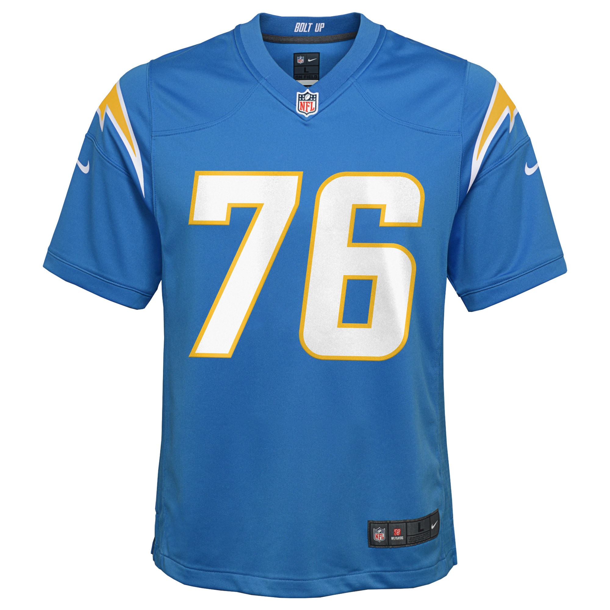Youth Los Angeles Chargers Joe Alt Powder Blue Player Game Jersey JS7853 nicesnker - Image 2