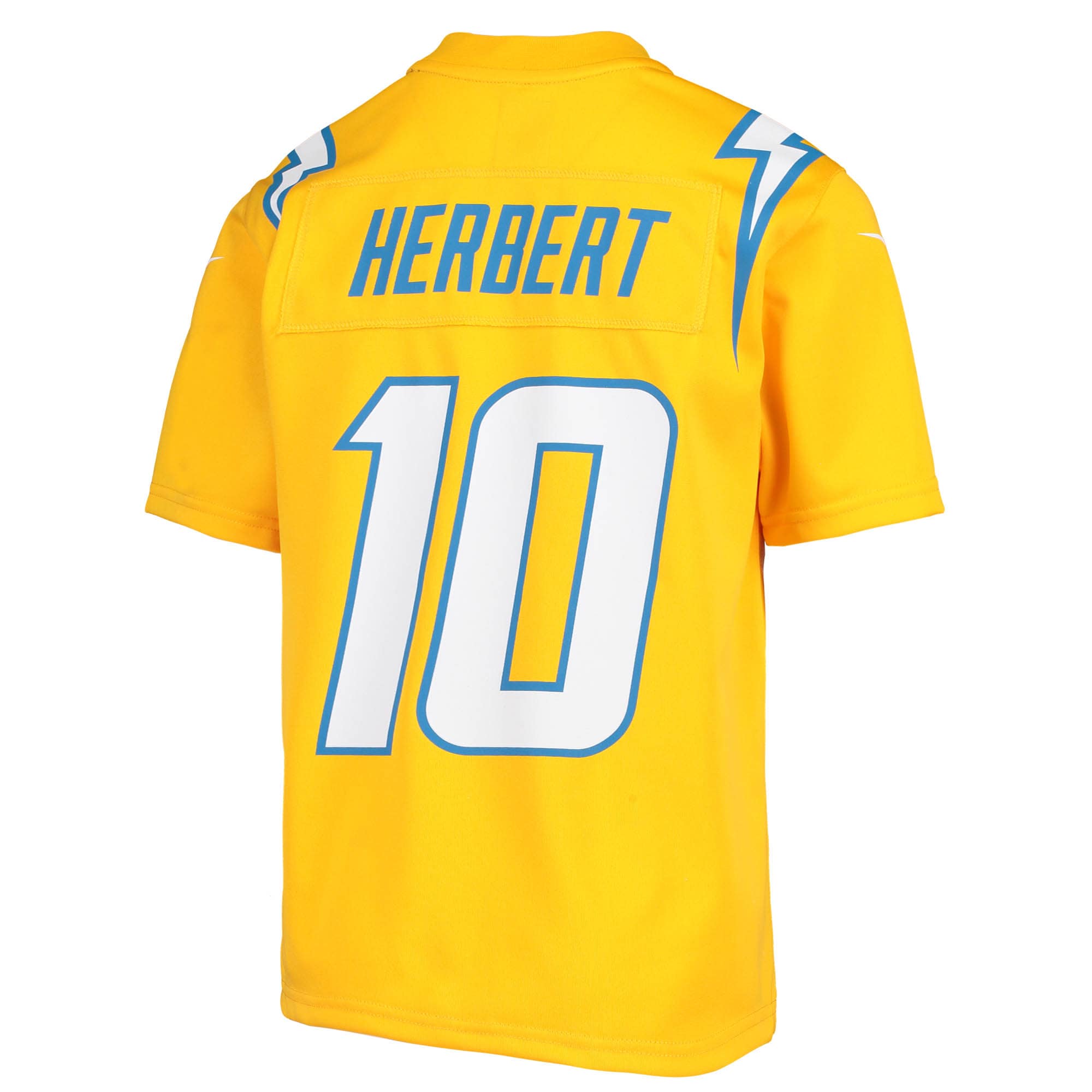 Youth Los Angeles Chargers Justin Herbert Gold Inverted Team Game Jersey JS7200 nicesnker - Image 3