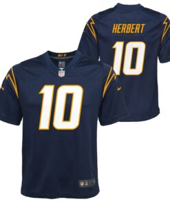 Youth Los Angeles Chargers Justin Herbert Navy Game Jersey JS3117 nicesnker