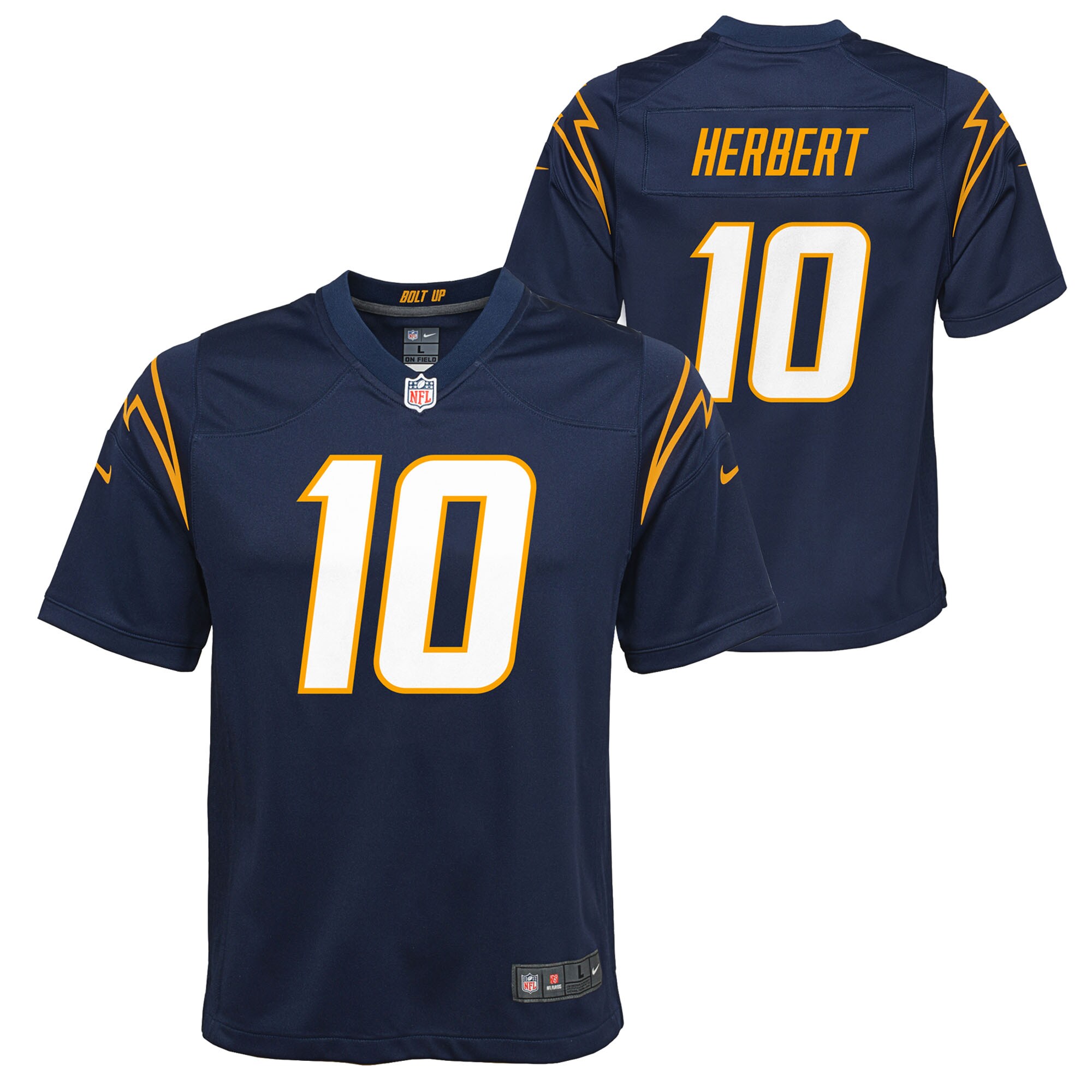 Youth Los Angeles Chargers Justin Herbert Navy Game Jersey JS3117 nicesnker