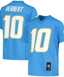 Youth Los Angeles Chargers Justin Herbert Powder Blue Player Jersey JS9267 nicesnker