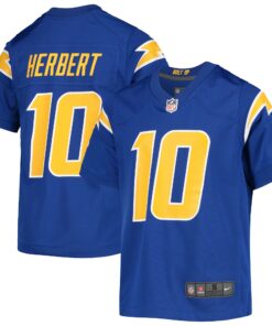 Youth Los Angeles Chargers Justin Herbert Royal Game Jersey JS5244 nicesnker