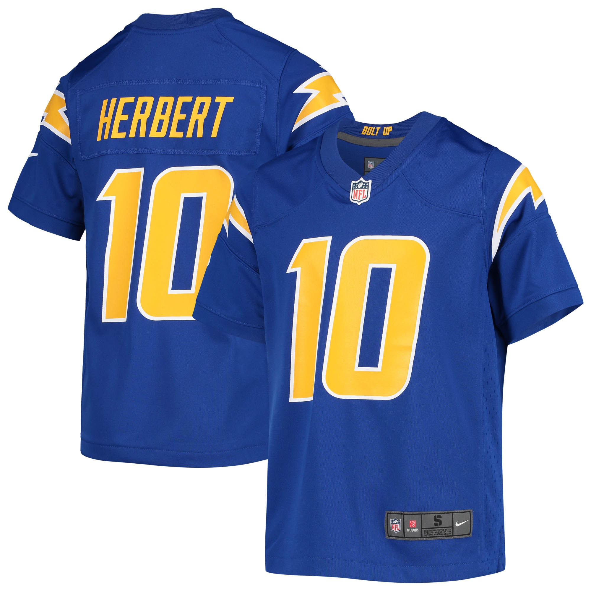 Youth Los Angeles Chargers Justin Herbert Royal Game Jersey JS5244 nicesnker