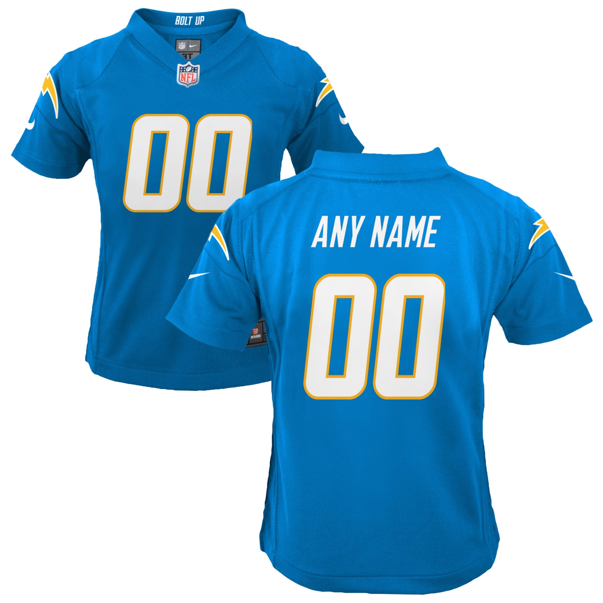 Youth Los Angeles Chargers Powder Blue Custom Game Jersey JS8729 nicesnker