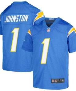 Youth Los Angeles Chargers Quentin Johnston Powder Blue Game Jersey JS7962 nicesnker