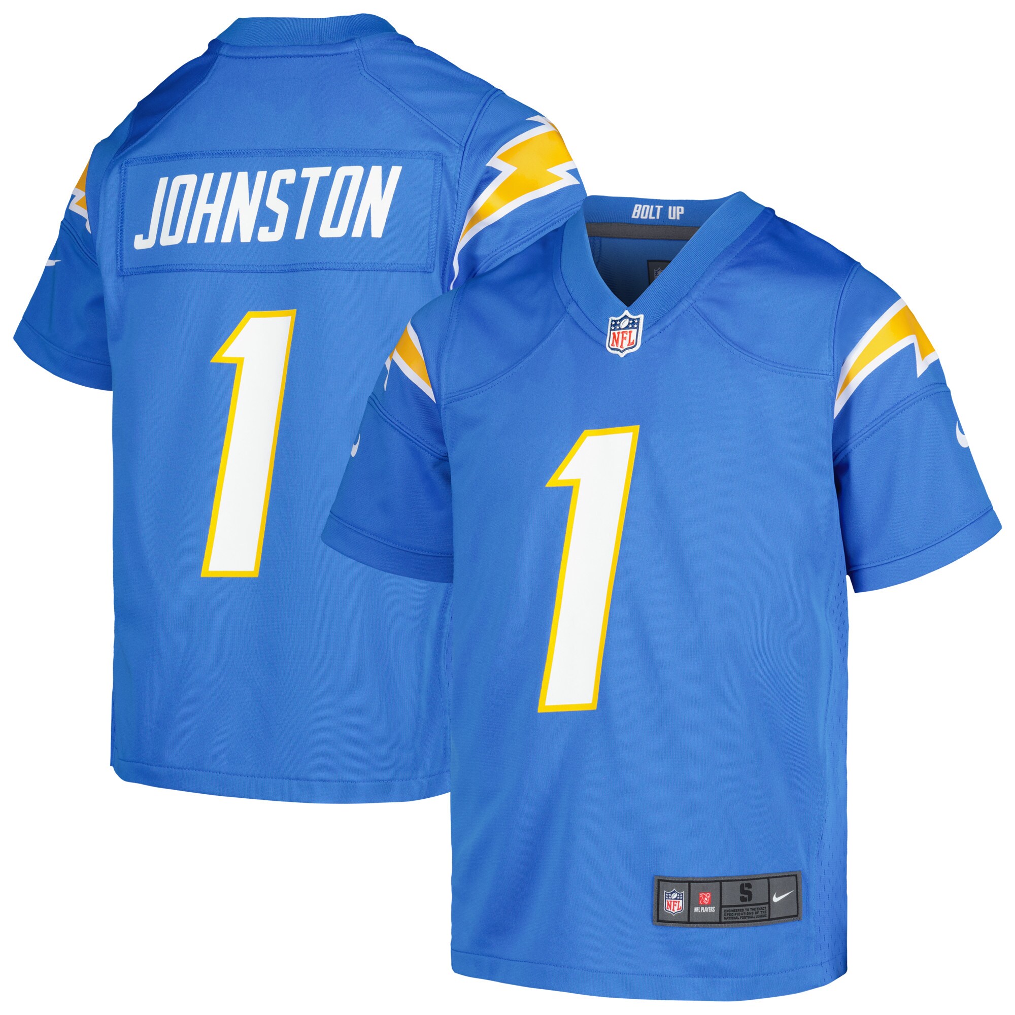 Youth Los Angeles Chargers Quentin Johnston Powder Blue Game Jersey JS7962 nicesnker