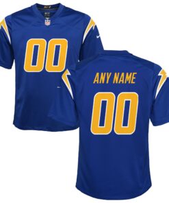 Youth Los Angeles Chargers Royal Alternate Custom Game Jersey JS3103 nicesnker
