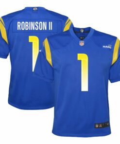 Youth Los Angeles Rams Allen Robinson Royal Game Jersey JS4961 nicesnker