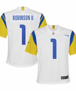 Youth Los Angeles Rams Allen Robinson White Game Jersey JS1255 nicesnker