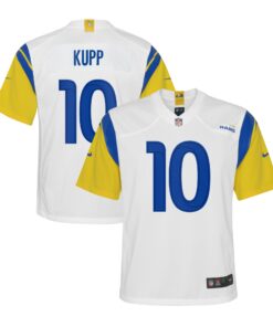 Youth Los Angeles Rams Cooper Kupp White Game Jersey JS6888 nicesnker