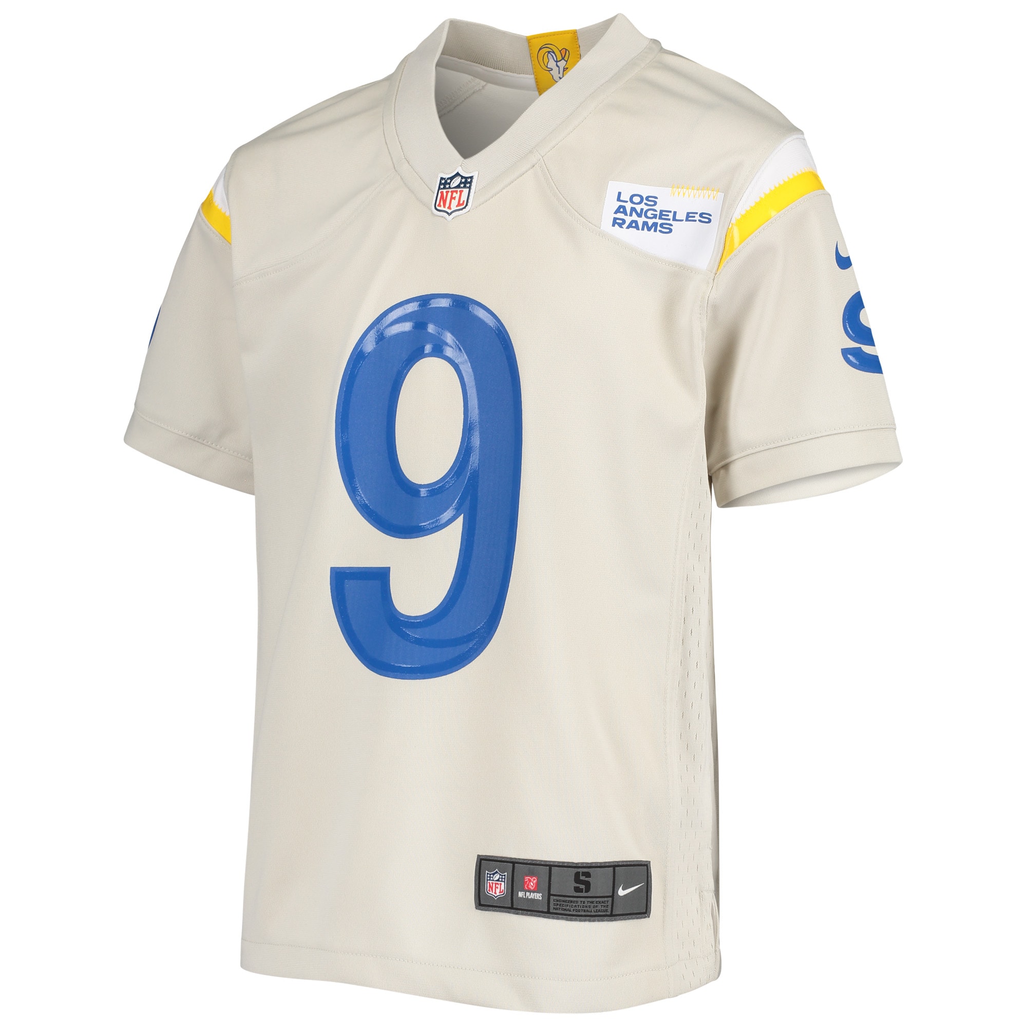 Youth Los Angeles Rams Matthew Stafford Cream Game Jersey JS1562 nicesnker - Image 2