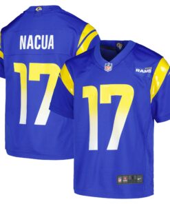 Youth Los Angeles Rams Puka Nacua Royal Game Jersey JS1493 nicesnker