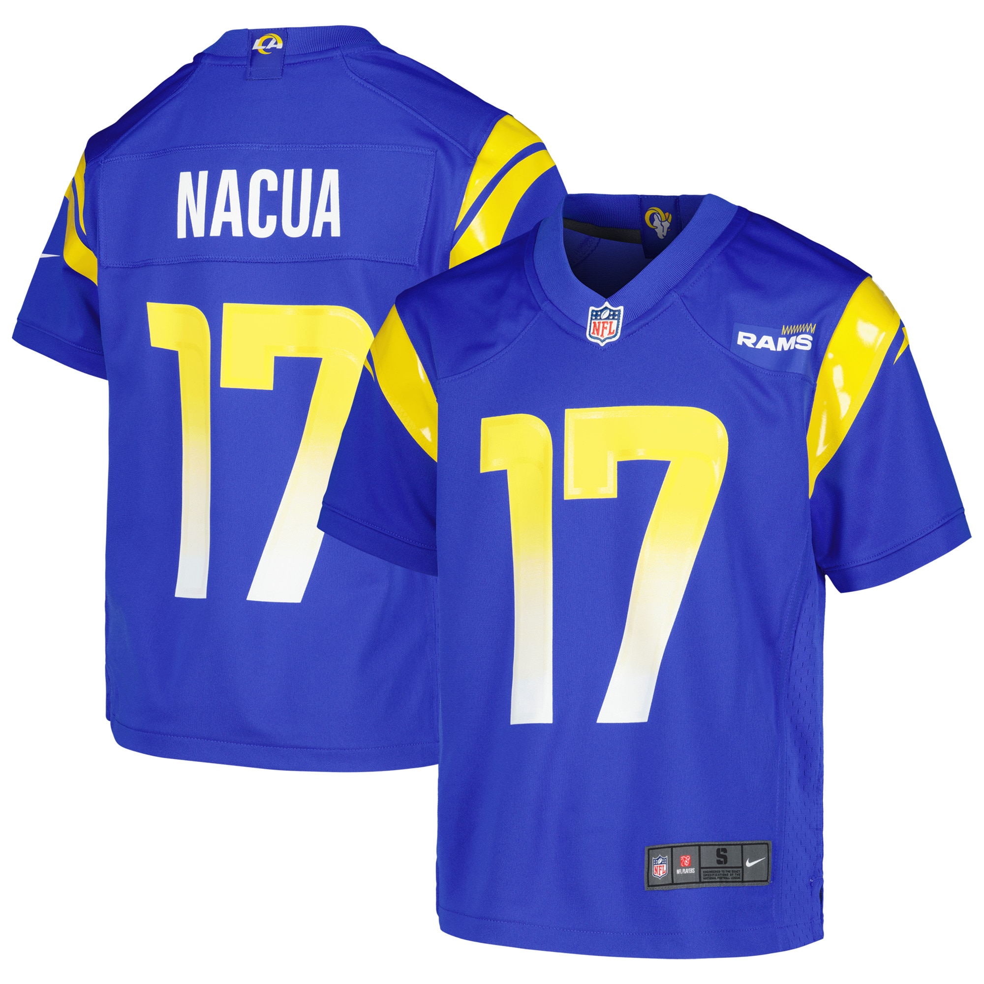 Youth Los Angeles Rams Puka Nacua Royal Game Jersey JS1493 nicesnker