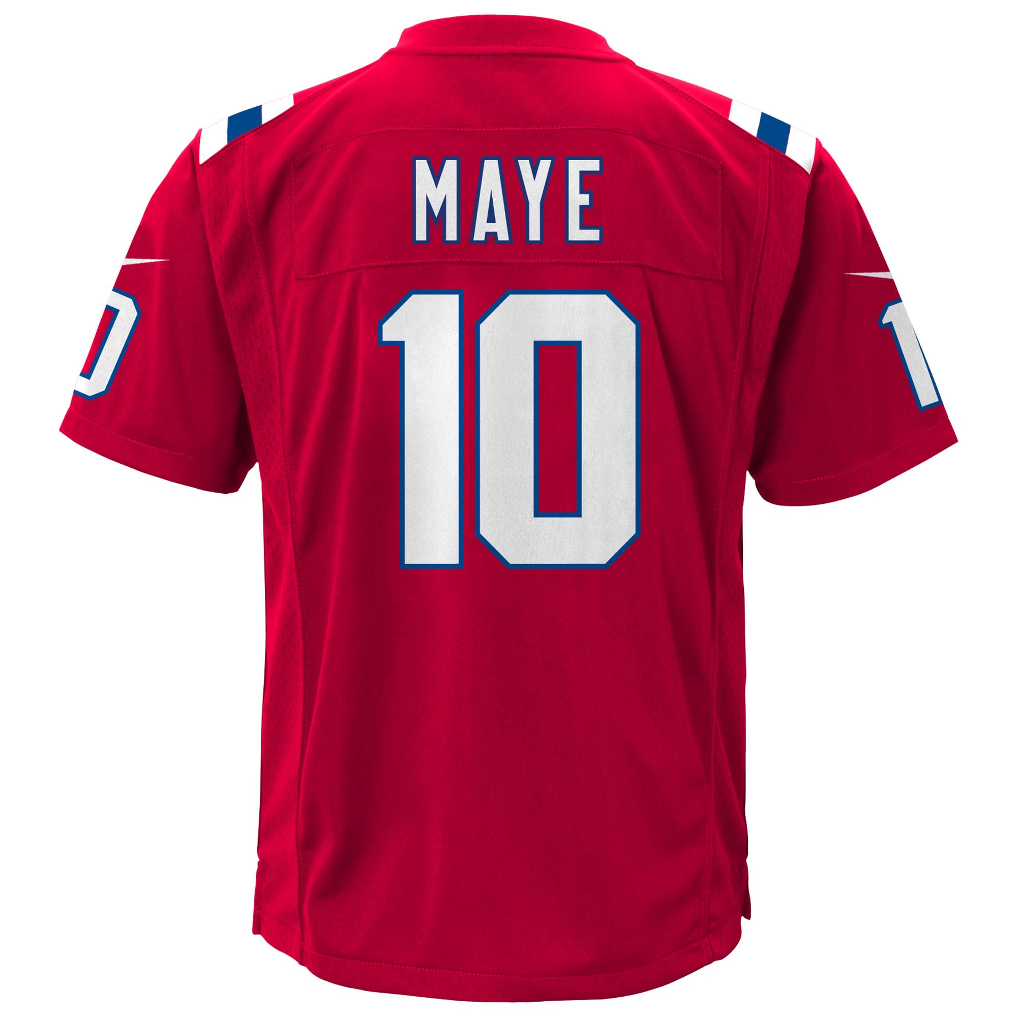 Youth New England Patriots Drake Maye Red Alternate Game Jersey JS2546 nicesnker - Image 3