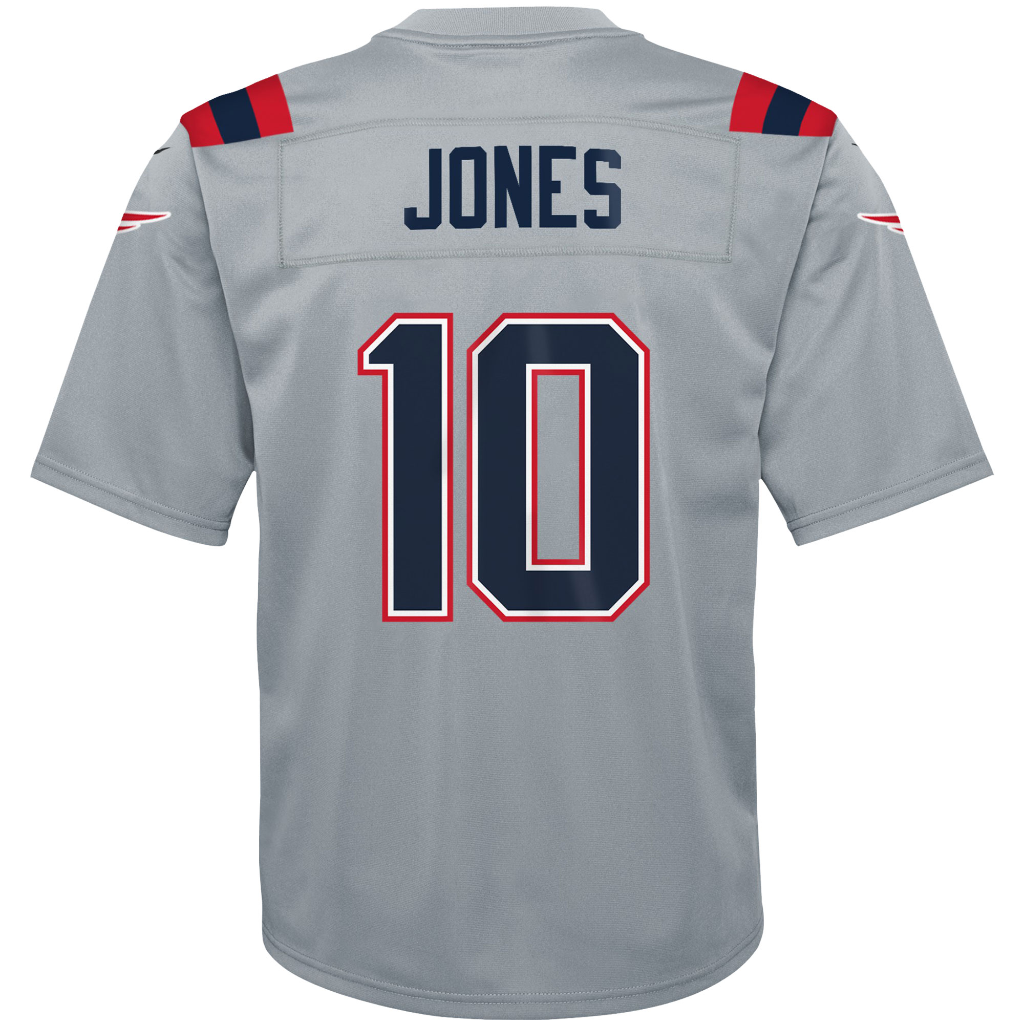 Youth New England Patriots Mac Jones Gray Inverted Game Jersey JS5587 nicesnker - Image 3