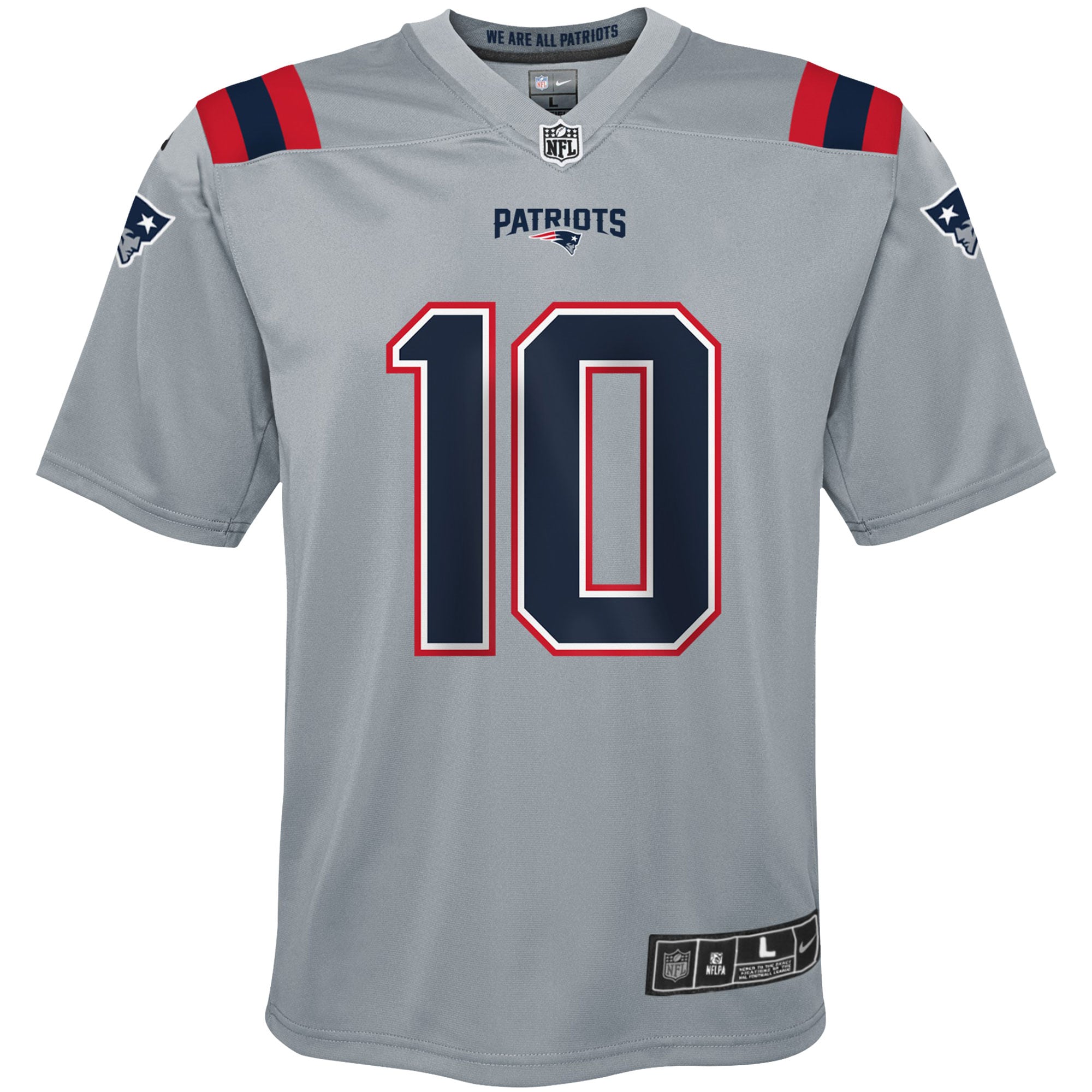 Youth New England Patriots Mac Jones Gray Inverted Game Jersey JS5587 nicesnker - Image 2