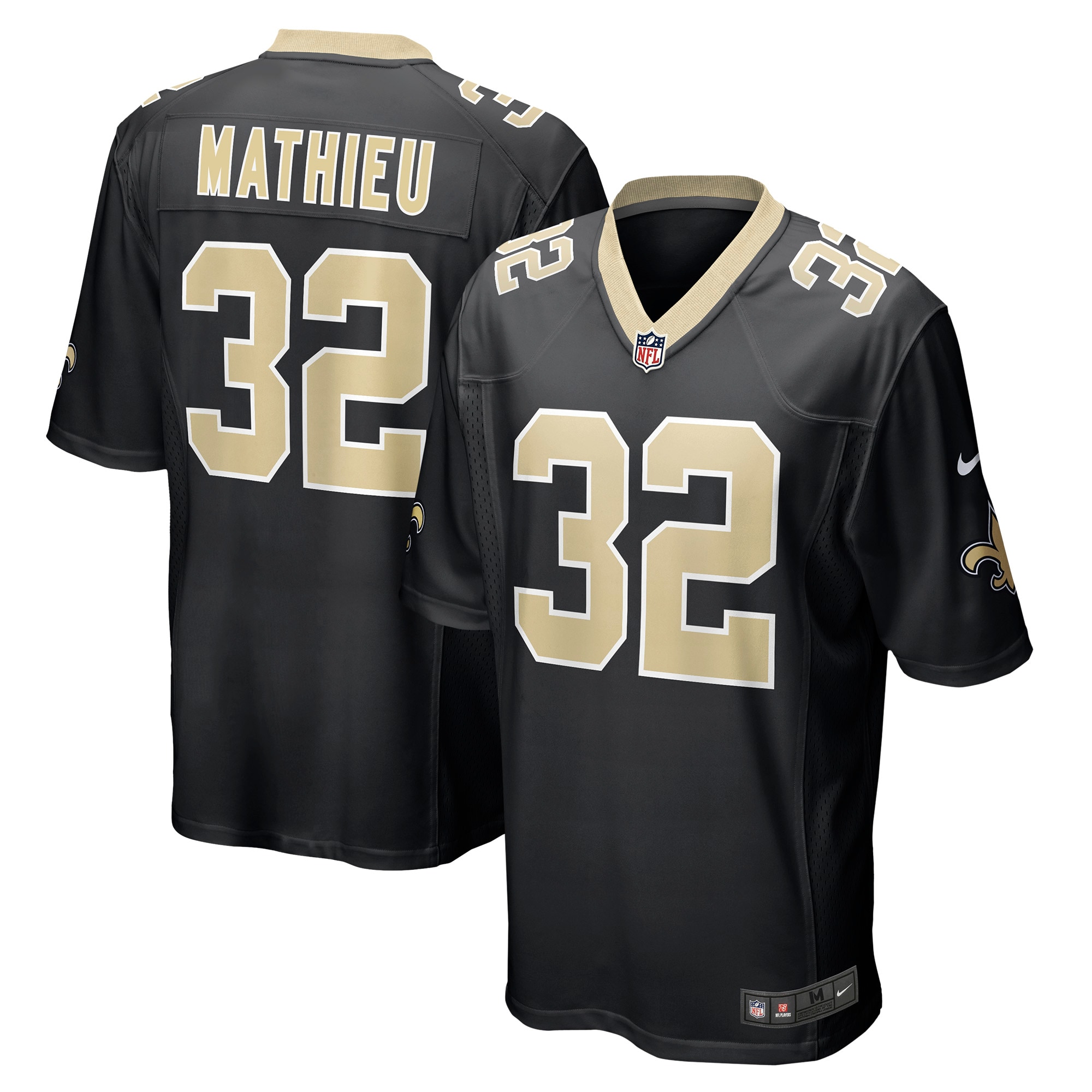 Youth New Orleans Saints Tyrann Mathieu Black Game Jersey JS6671 nicesnker