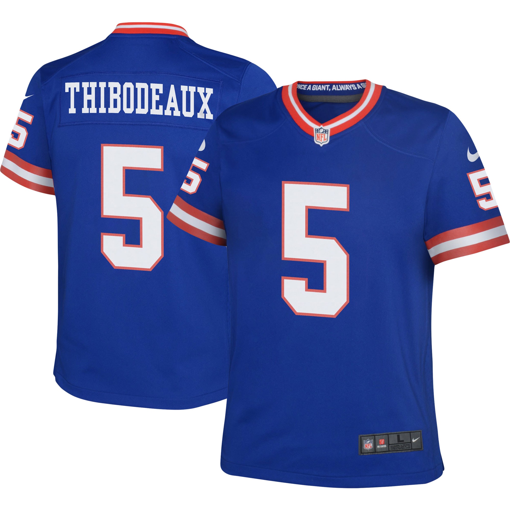 Youth New York Giants Kayvon Thibodeaux Royal Game Jersey JS8433 nicesnker