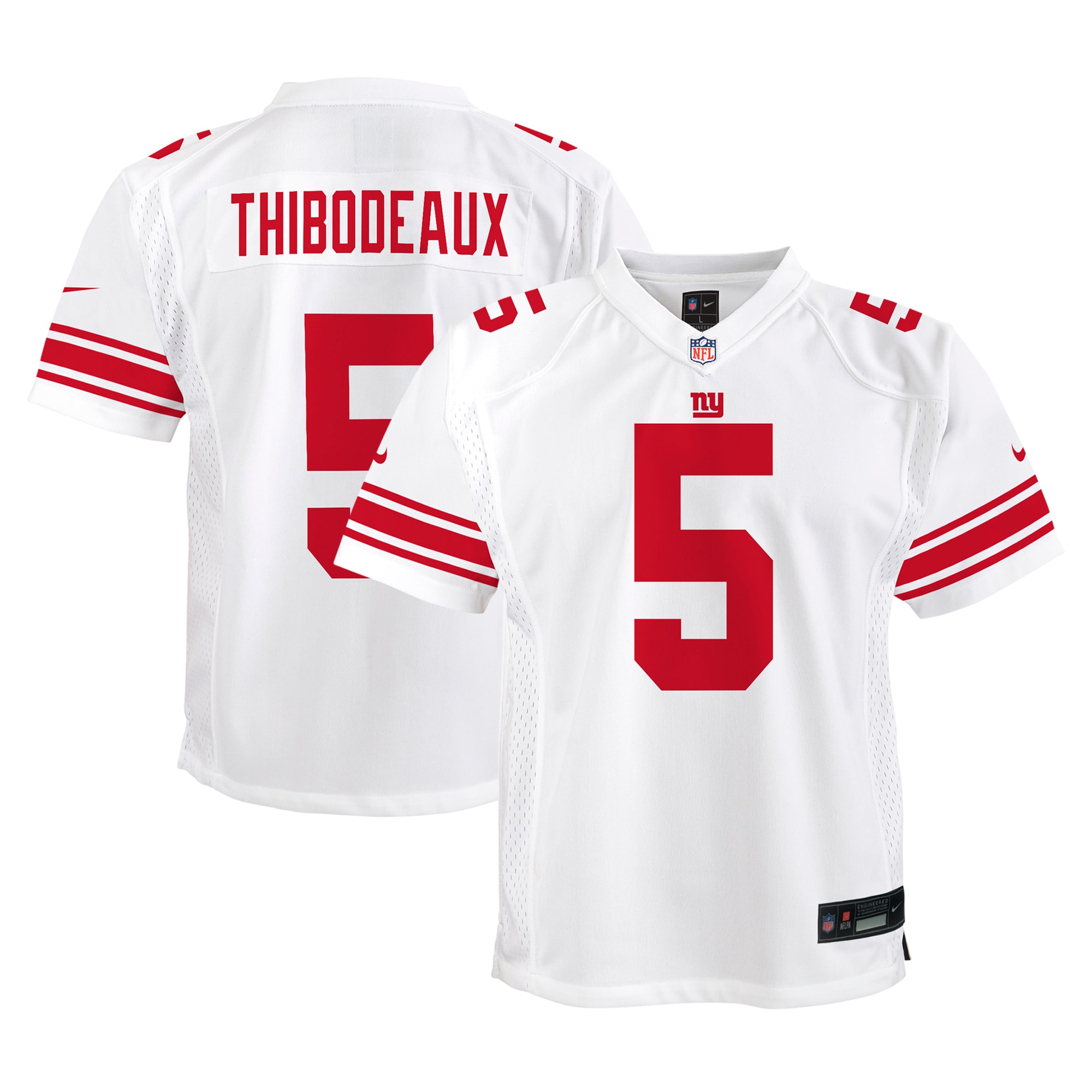 Youth New York Giants Kayvon Thibodeaux White Player Game Jersey JS4426 nicesnker