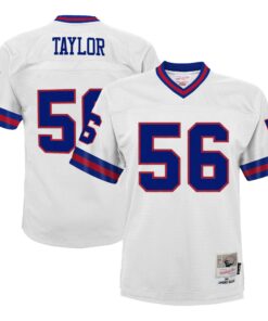 Youth New York Giants Lawrence Taylor Mitchell & Ness White 1986 Retired Player Legacy Jersey JS8110 nicesnker