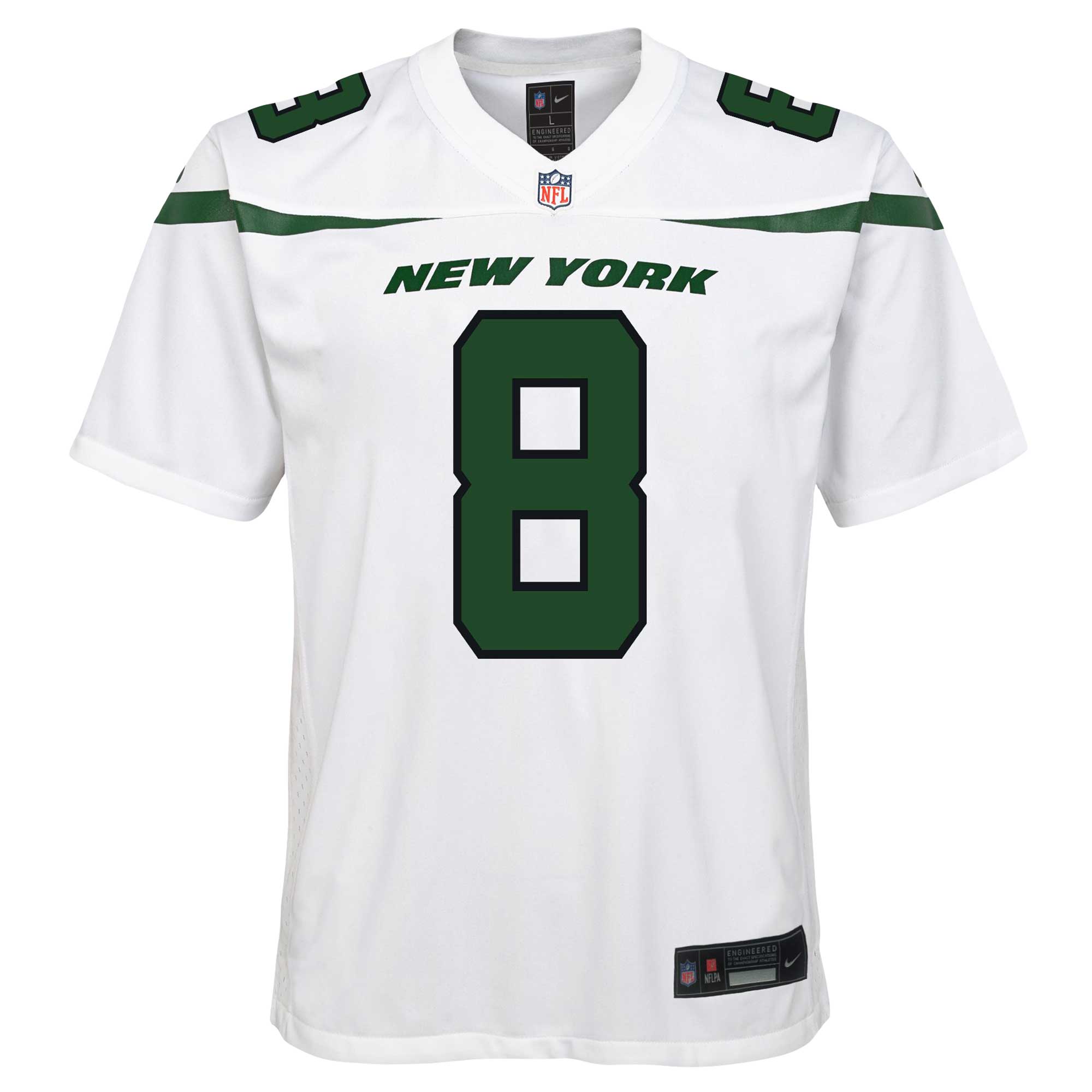 Youth New York Jets Aaron Rodgers White Game Jersey JS4462 nicesnker - Image 2