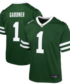 Youth New York Jets Ahmad Sauce Gardner Legacy Green Game Jersey JS2582 nicesnker