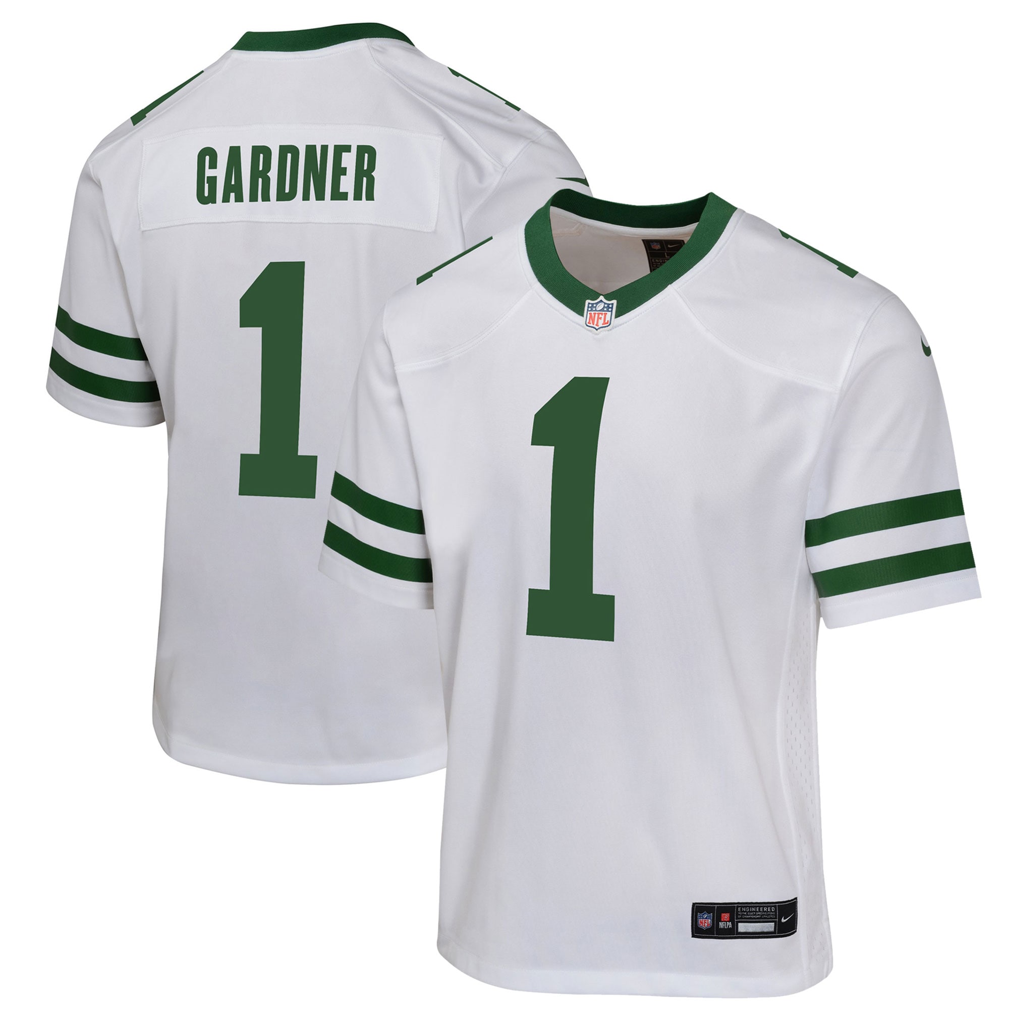 Youth New York Jets Ahmad Sauce Gardner Legacy White Game Jersey JS6999 nicesnker