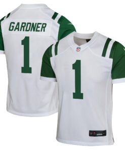Youth New York Jets Ahmad Sauce Gardner White Classic Alternate Game Jersey JS1892 nicesnker