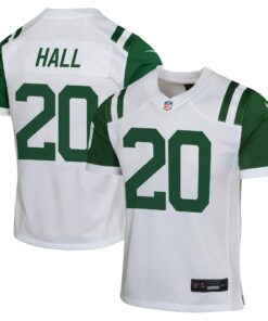 Youth New York Jets Breece Hall White Classic Alternate Game Jersey JS2784 nicesnker