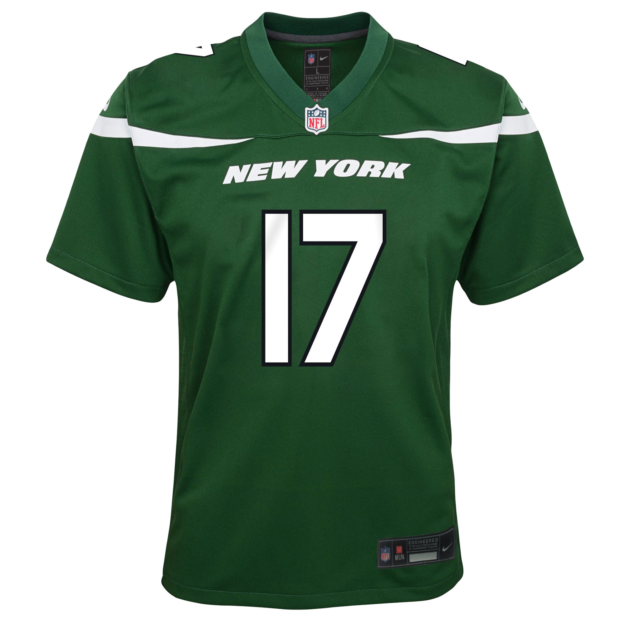 Youth New York Jets Garrett Wilson Green Game Jersey JS3224 nicesnker - Image 2