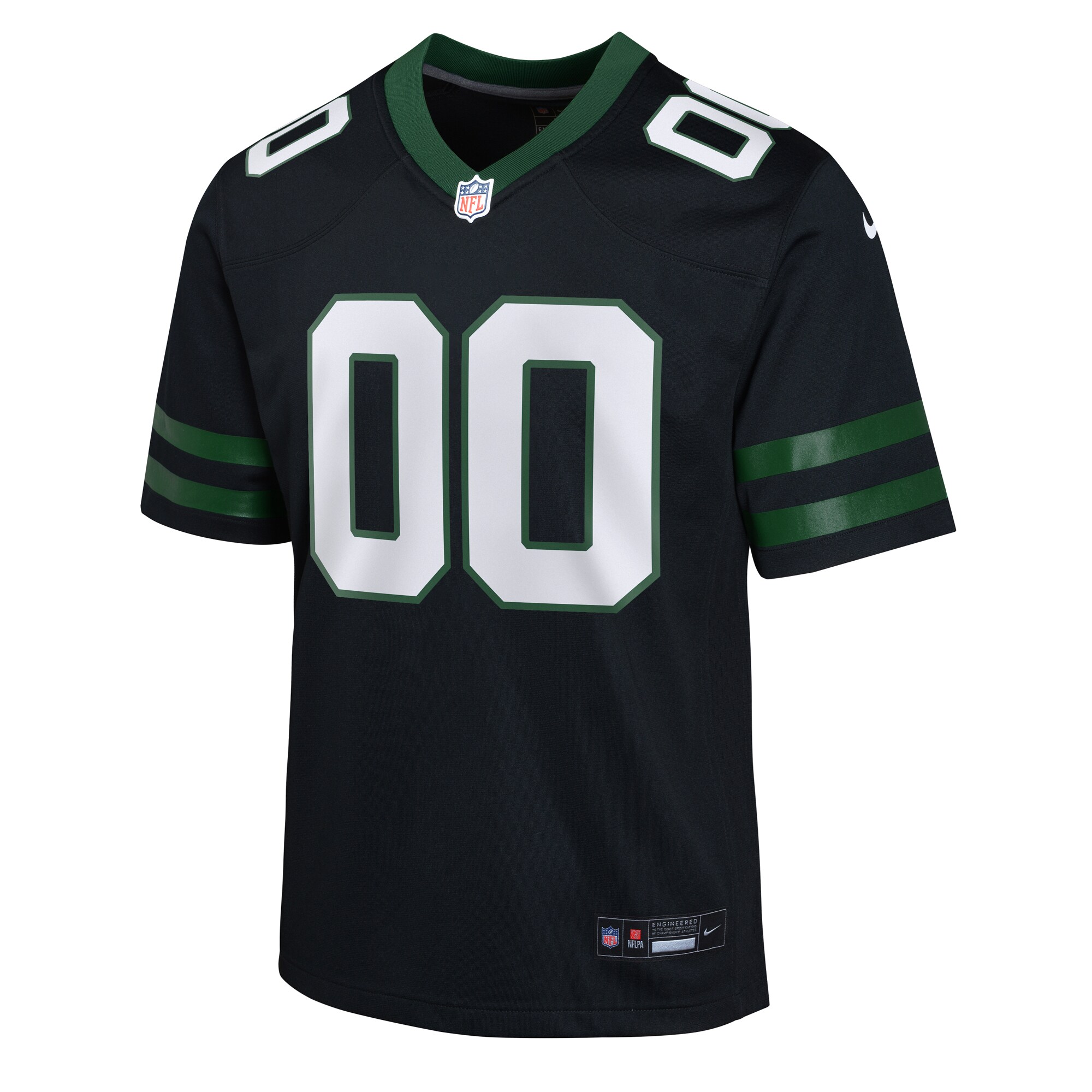 Youth New York Jets Legacy Black Alternate Custom Game Jersey JS7444 nicesnker - Image 2