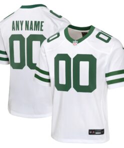 Youth New York Jets Legacy White Custom Game Jersey JS1421 nicesnker