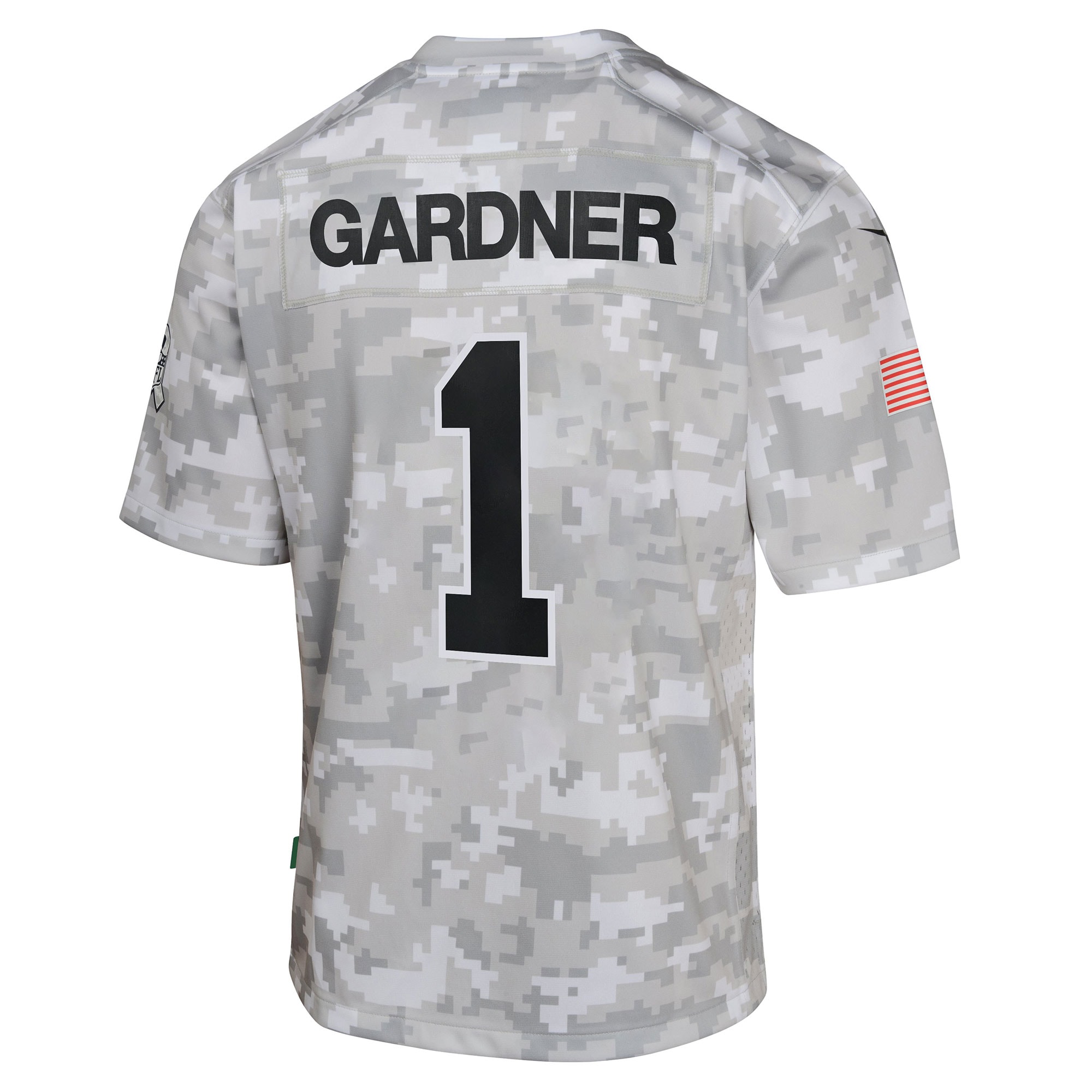 Youth New York Jets Sauce Gardner Arctic Camo 2024 Salute to Service Game Jersey JS2363 nicesnker - Image 3