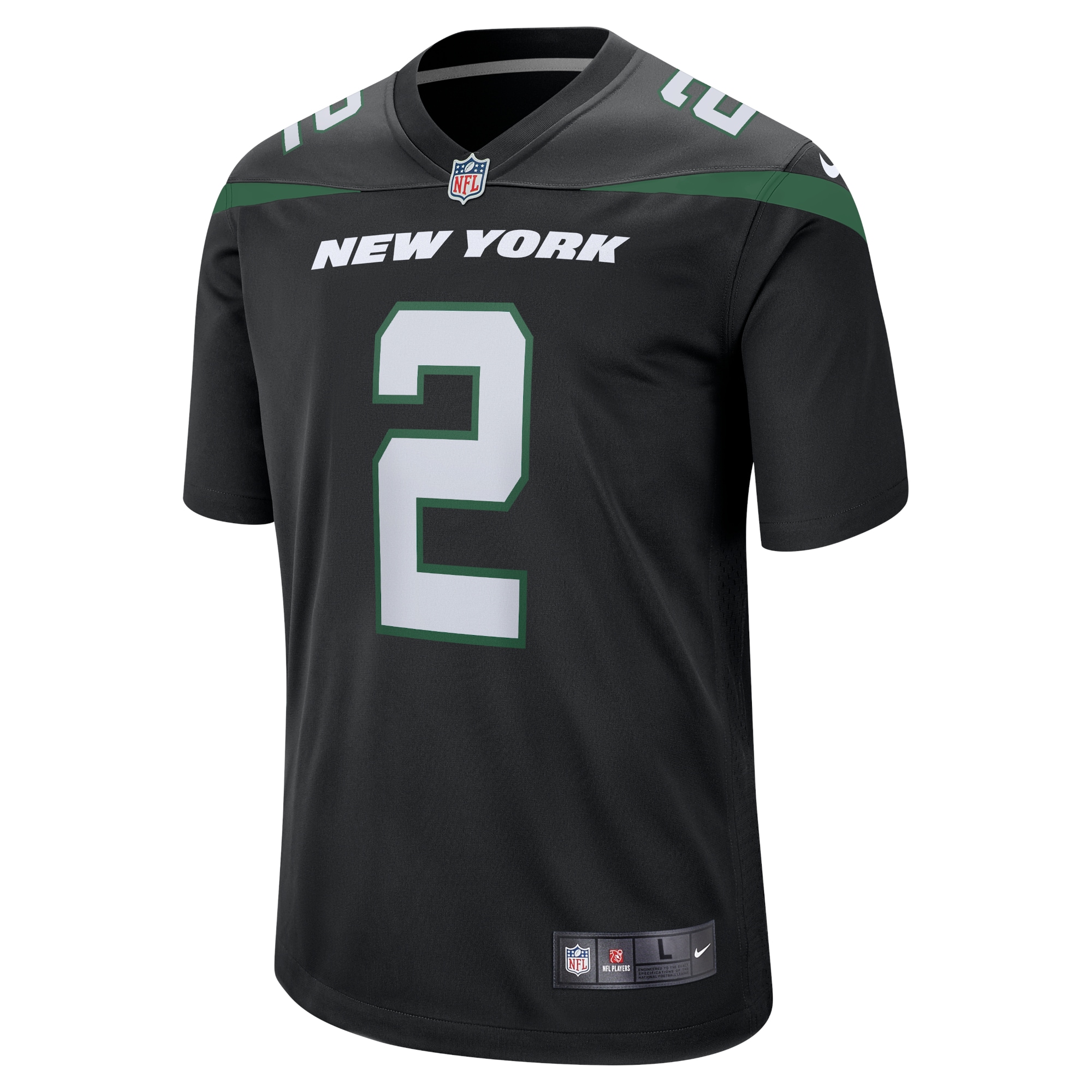 Youth New York Jets Zach Wilson Black Game Jersey JS9595 nicesnker - Image 2