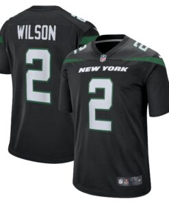 Youth New York Jets Zach Wilson Black Game Jersey JS9595 nicesnker