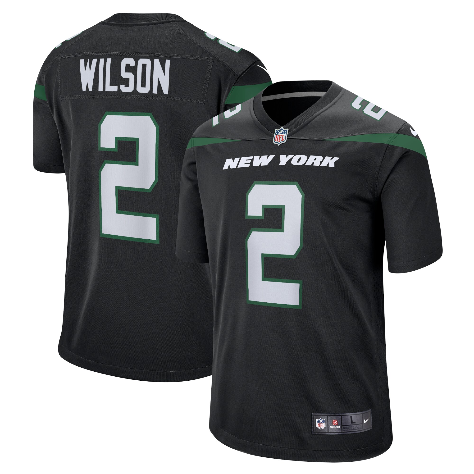 Youth New York Jets Zach Wilson Black Game Jersey JS9595 nicesnker