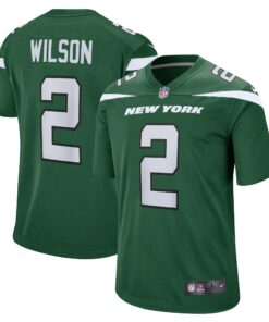 Youth New York Jets Zach Wilson Gotham Green Game Jersey JS1574 nicesnker