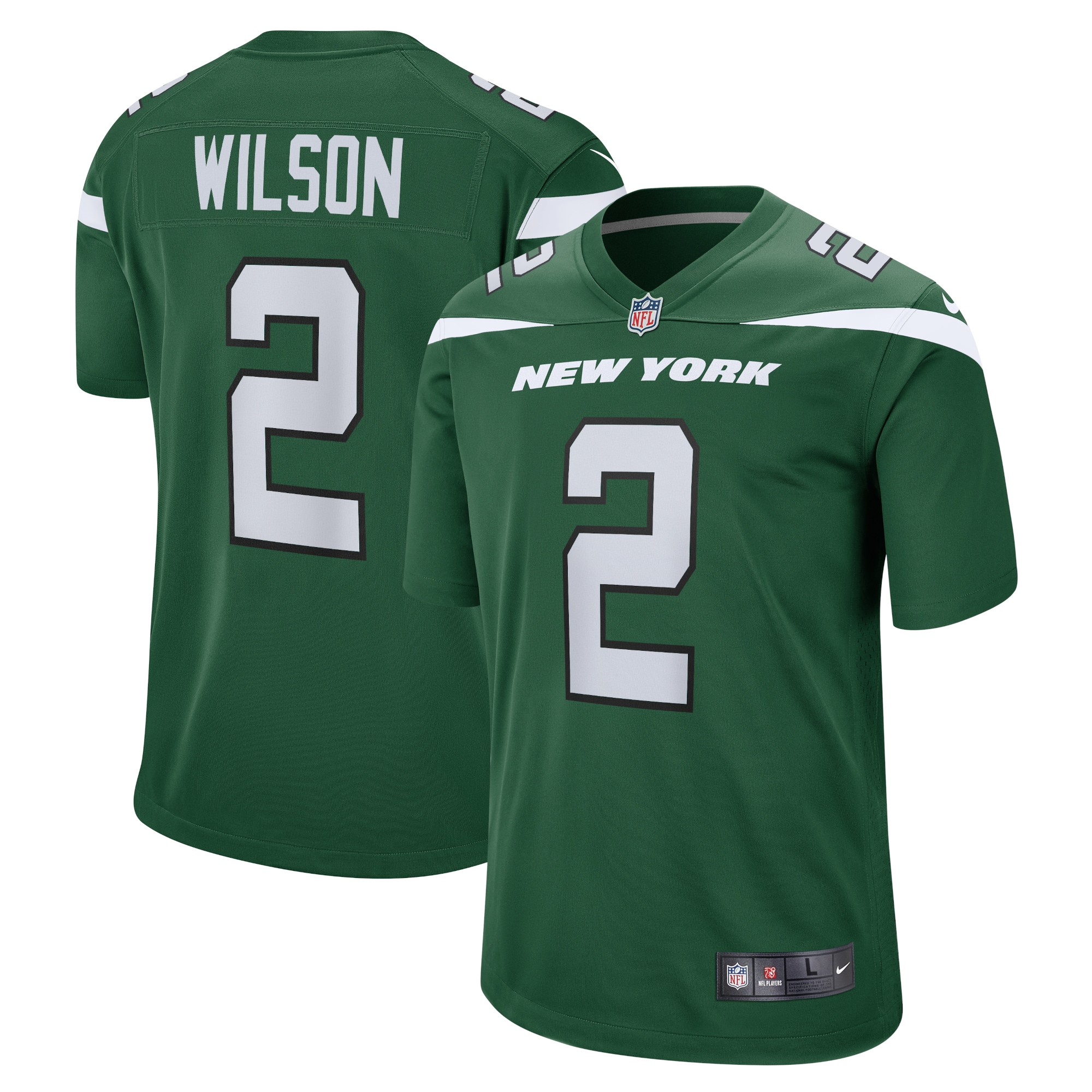 Youth New York Jets Zach Wilson Gotham Green Game Jersey JS1574 nicesnker