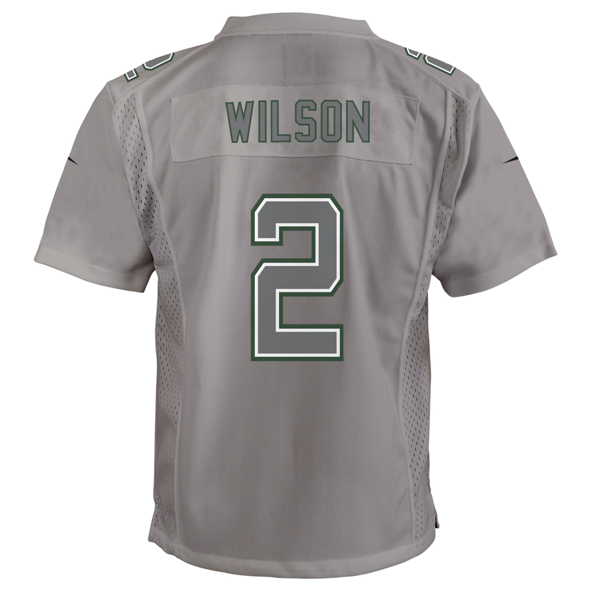 Youth New York Jets Zach Wilson Gray Atmosphere Game Jersey JS8176 nicesnker - Image 3