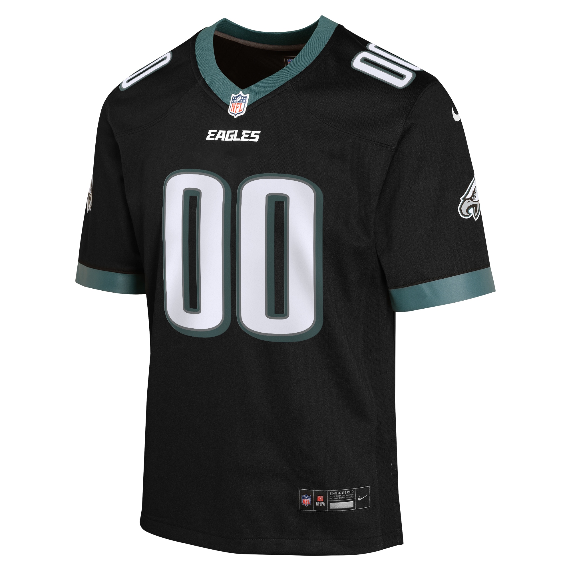 Youth Philadelphia Eagles Black Alternate Custom Game Jersey JS9983 nicesnker - Image 2